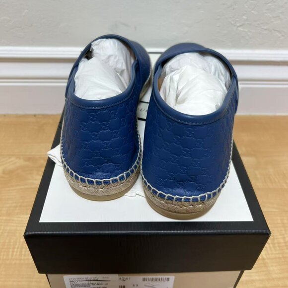 GUCCI Microguccissima Pattern Leather Espadrilles - Picture 8 of 8